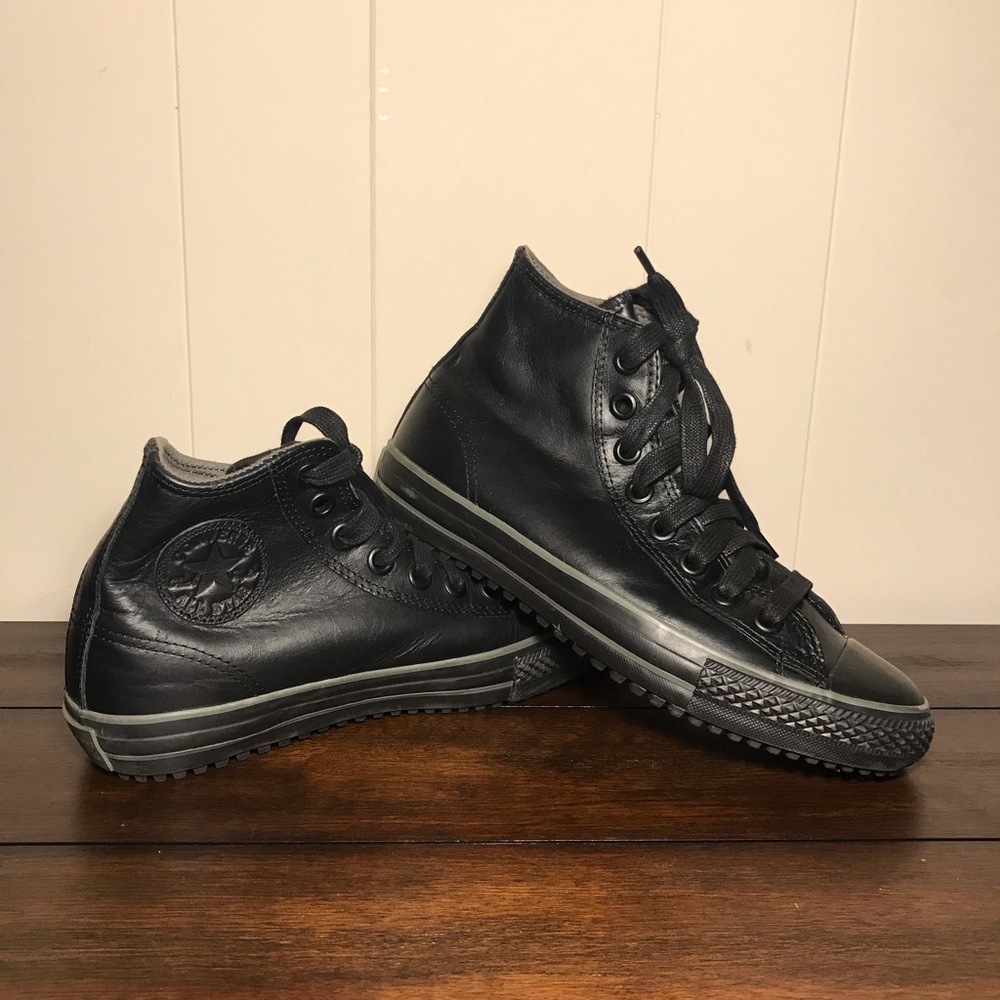 Black Leather Chuck Taylor
